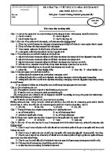 Đề kiểm tra 1 tiết học kỳ II môn Sinh học Lớp 12 (Ban nâng cao) - Mã đề 123 - Năm học 2016-2017 - Trường THPT Trần Quốc Tuấn (Có đáp án)